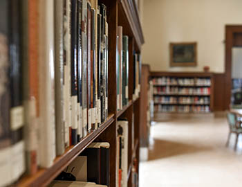 A library bookshelf