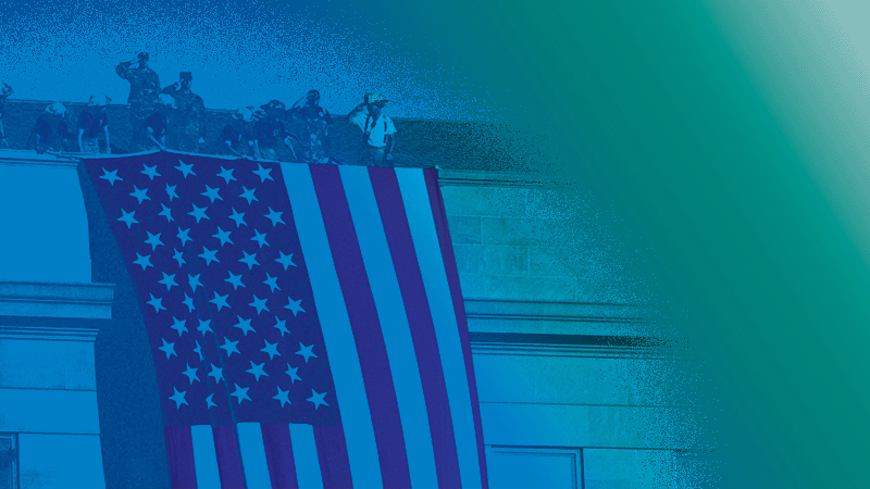 Unfurling of the U.S. flag over the Pentagon