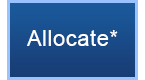 An image of the word Allocate on a medium blue background