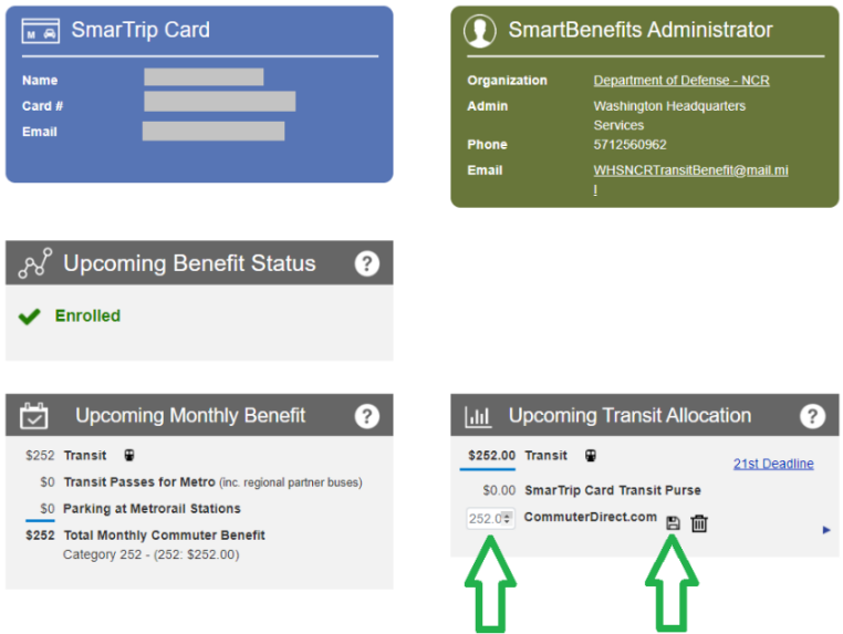 SmartBenefits screen - save icon